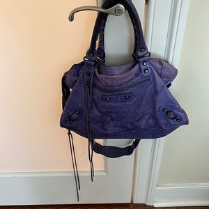 Authentic Balenciaga Neo Cagole City Lambskin Leather Tote Bag